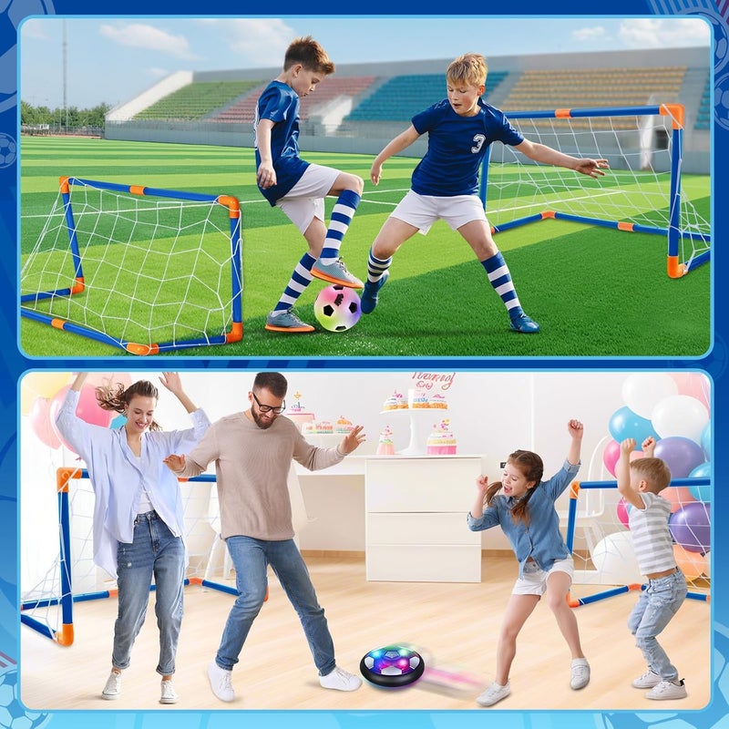 ShyLizard Soccer Ball Toys Game for Kids Age 3 4 5 6 7 8-12, Hover Soccer Ball Set with Hover Soccer Balls, Light-Up Indoor football Balls and 2 Goals, Christmas Birthday Gifts for Boy Girl 3-5 6-8 Year Old - Image 5